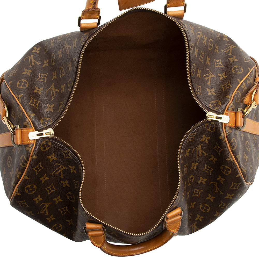 Louis Vuitton Vintage Monogram Canvas Keepall Bandouliere 50 Duffle Bag (SHF-21765)