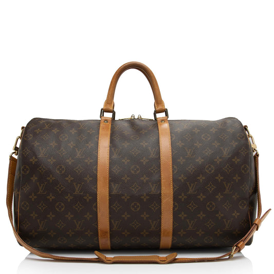 Louis Vuitton Vintage Monogram Canvas Keepall Bandouliere 50 Duffle Bag (SHF-RB8b0U)