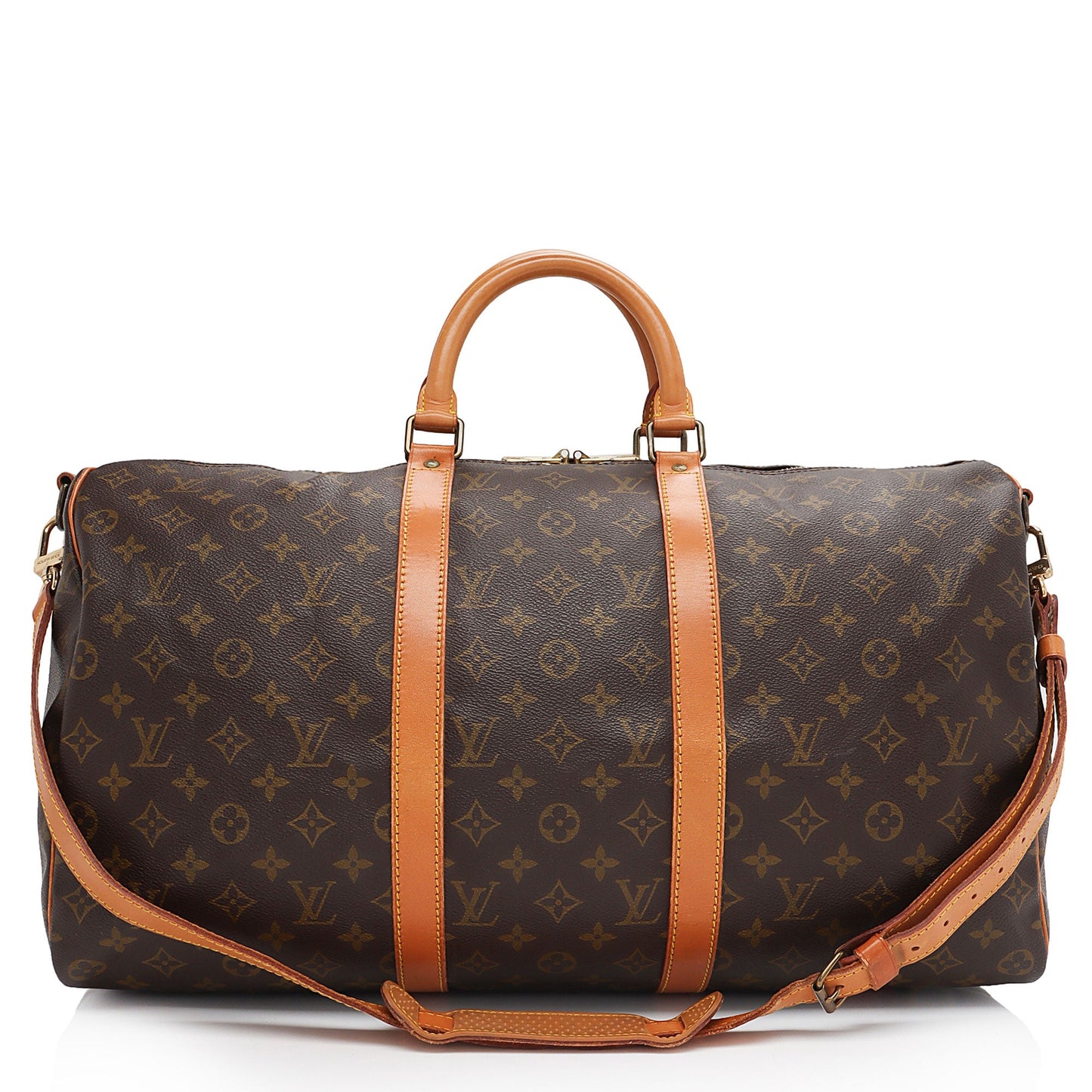 Louis Vuitton Vintage Monogram Canvas Keepall Bandouliere 50 Duffle Bag (SHF-vjjT94)