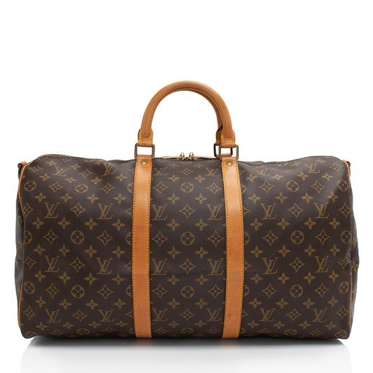 Louis Vuitton Vintage Monogram Canvas Keepall Bandouliere 50 Duffle Bag (SHF-ltytWp)