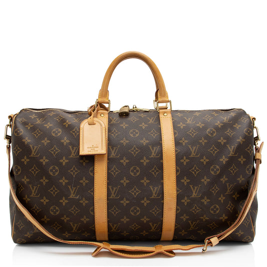 Louis Vuitton Vintage Monogram Canvas Keepall Bandouliere 50 Duffle Bag (SHF-rd0wWP)