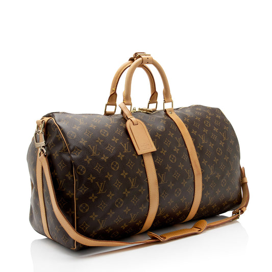 Louis Vuitton Vintage Monogram Canvas Keepall Bandouliere 50 Duffle Bag (SHF-s1qS6I)