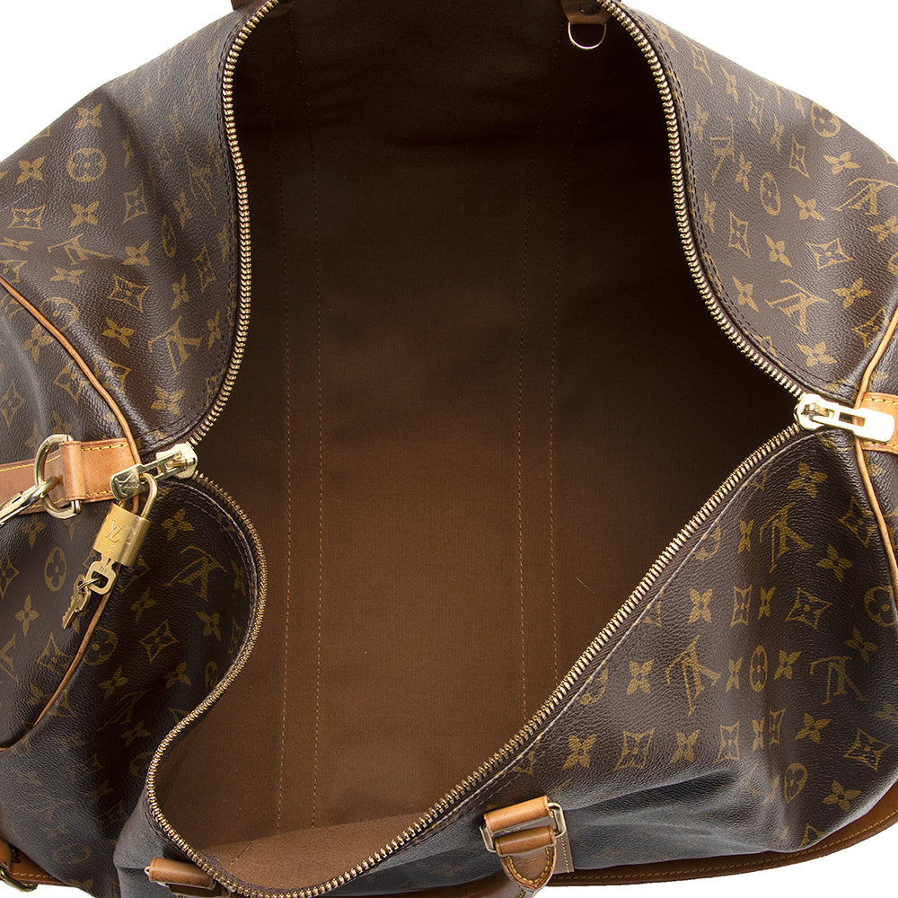Louis Vuitton Vintage Monogram Canvas Keepall Bandouliere 55 Duffel Bag (SHF-21498)