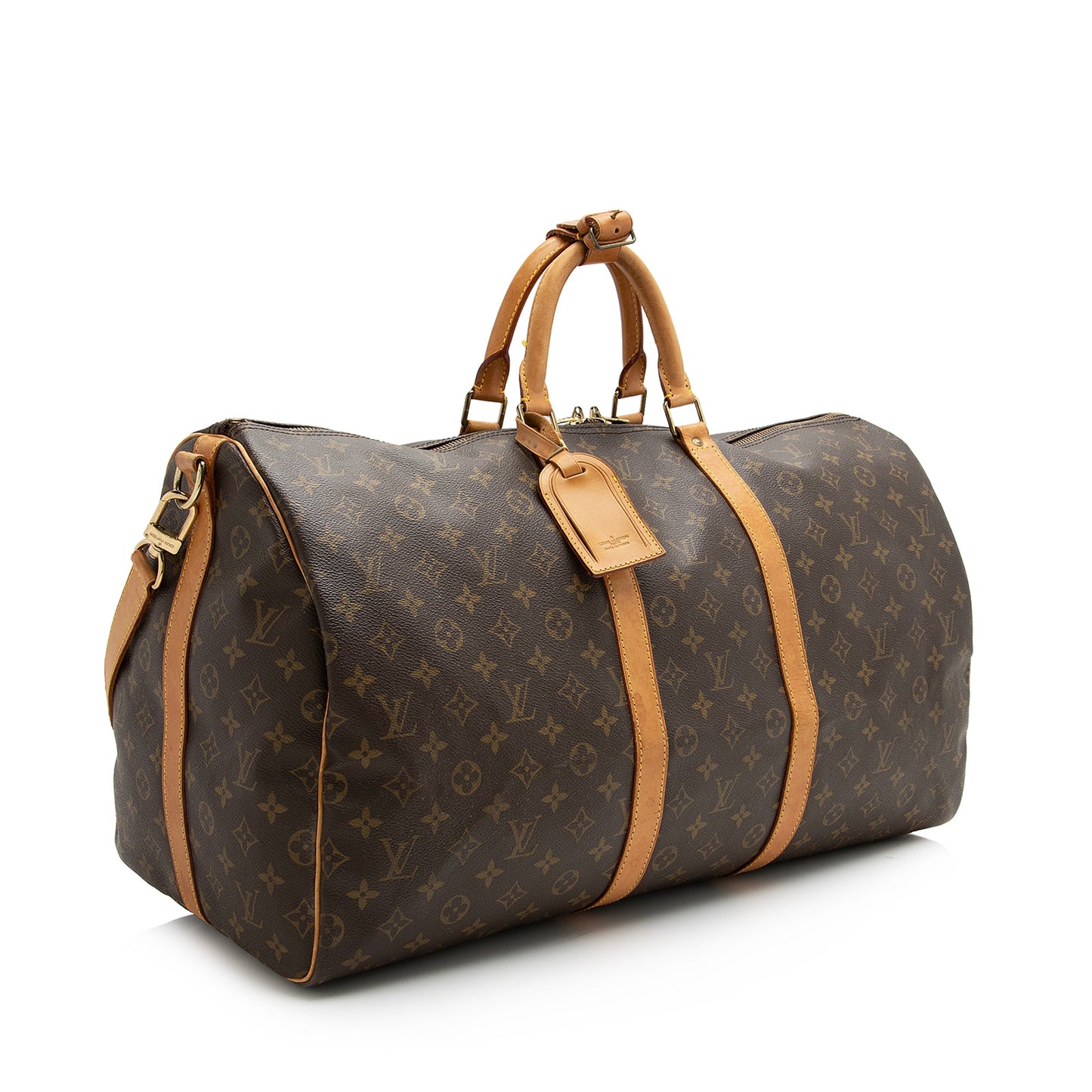 Louis Vuitton Vintage Monogram Canvas Keepall Bandouliere 55 Duffle Bag (SHF-22615)