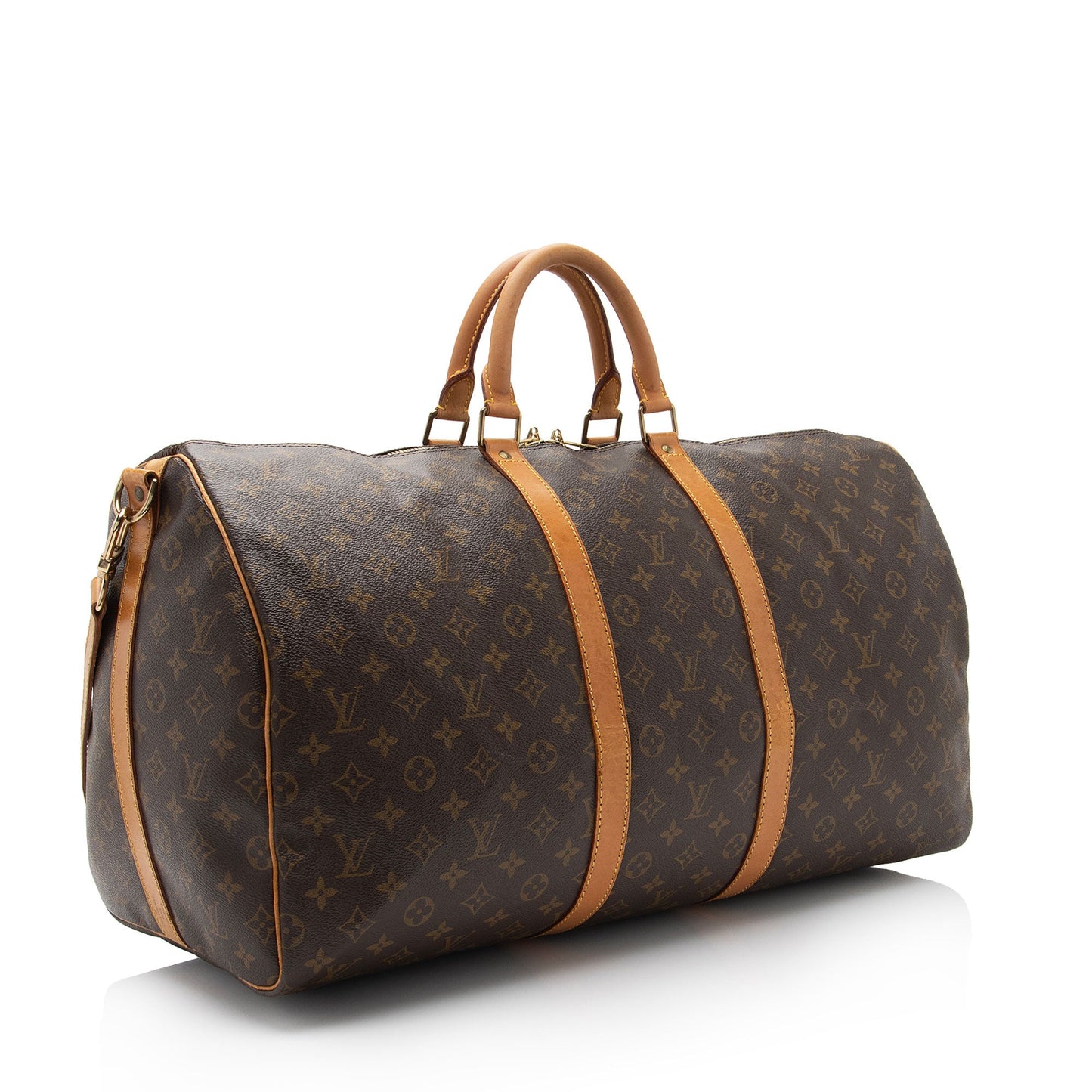 Louis Vuitton Vintage Monogram Canvas Keepall Bandouliere 55 Duffle (SHF-3bJnhV)