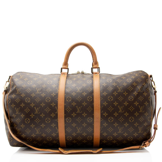 Louis Vuitton Vintage Monogram Canvas Keepall Bandouliere 55 Duffle