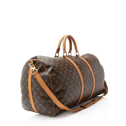 Louis Vuitton Vintage Monogram Canvas Keepall Bandouliere 55 Duffle