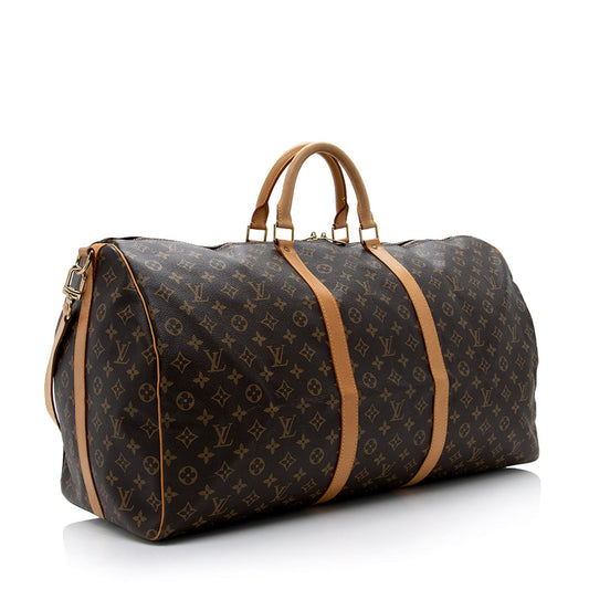Louis Vuitton Vintage Monogram Canvas Keepall Bandouliere 60 Duffel Bag -  (SHF-16878)
