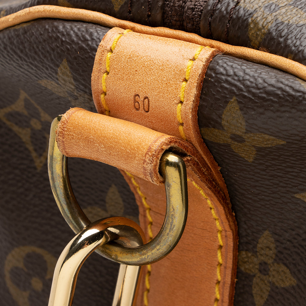 Louis Vuitton Vintage Monogram Canvas Keepall Bandouliere 60 Duffel Bag (SHF-17041)