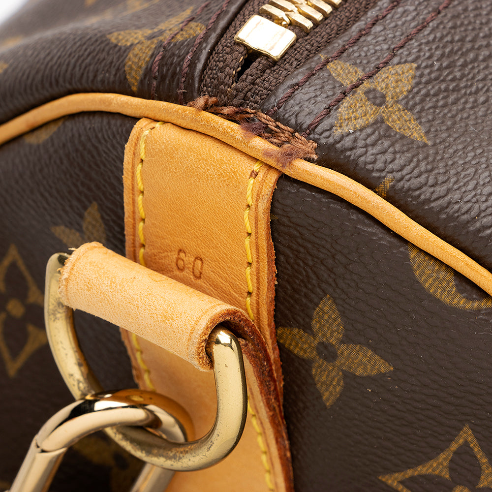Louis Vuitton Vintage Monogram Canvas Keepall Bandouliere 60 Duffel Bag (SHF-20338)