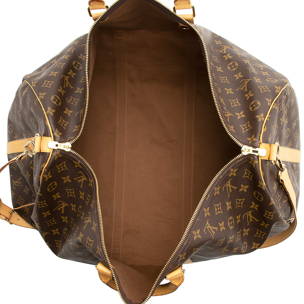 Louis Vuitton Vintage Monogram Canvas Keepall Bandouliere 60 Duffel Bag (SHF-20338)