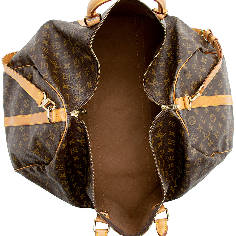 Louis Vuitton Vintage Monogram Canvas Keepall Bandouliere 60 Duffle Bag (SHF-21211)