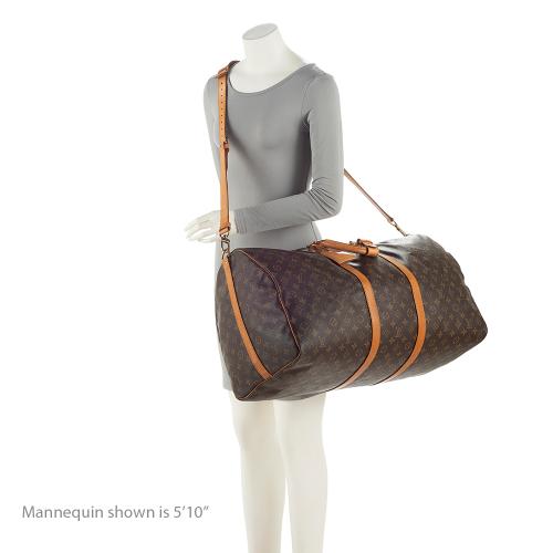 Louis Vuitton Vintage Monogram Canvas Keepall Bandouliere 60 Duffle Bag (SHF-3l2nxP)