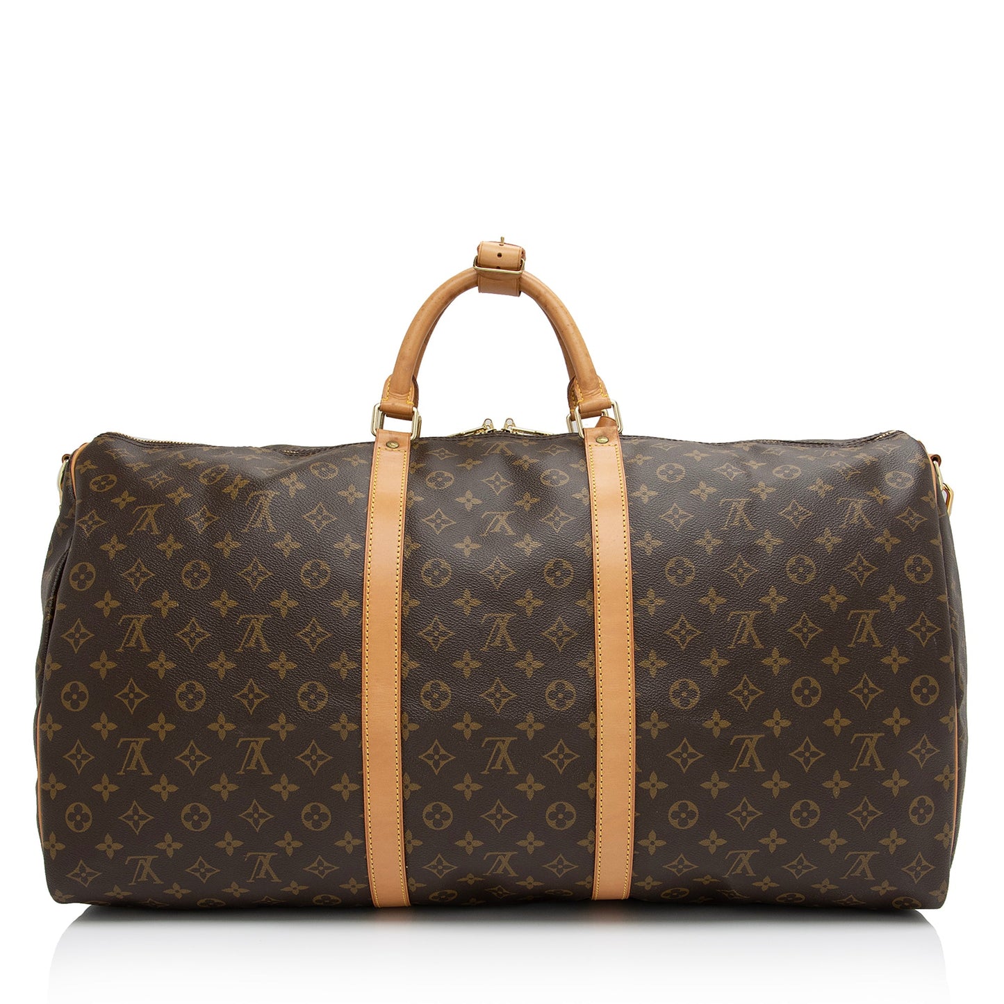 Louis Vuitton Vintage Monogram Canvas Keepall Bandouliere 60 Duffle Bag (SHF-05Mljd)