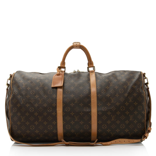 Louis Vuitton Vintage Monogram Canvas Keepall Bandouliere 60 Duffle Bag (SHF-Nob4B7)