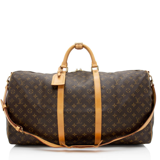 Louis Vuitton Vintage Monogram Canvas Keepall Bandouliere 60 Duffle Bag (SHF-N7uWMn)