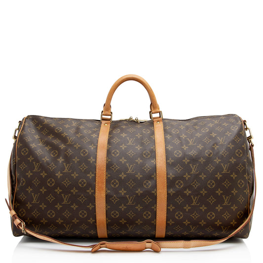 Louis Vuitton Vintage Monogram Canvas Keepall Bandouliere 60 Duffle Bag (SHF-tcsHFL)