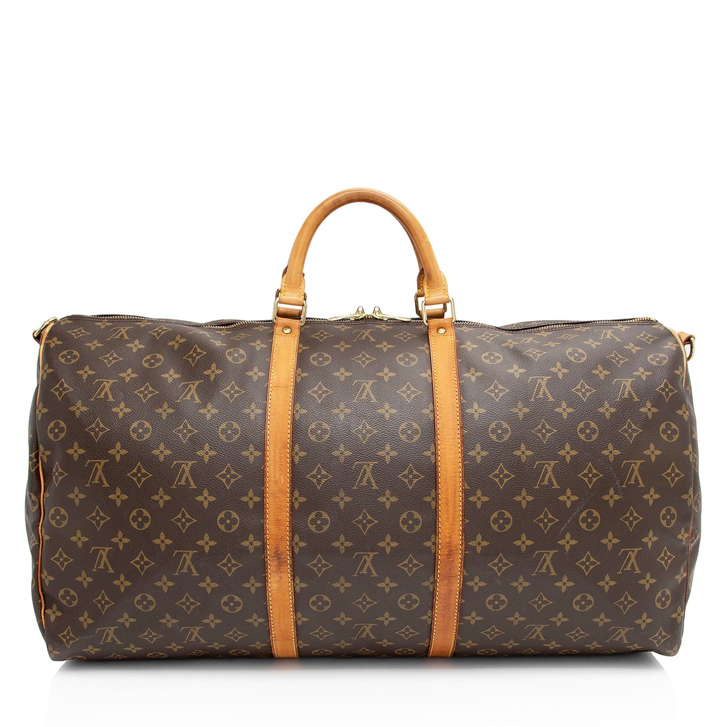 Louis Vuitton Vintage Monogram Canvas Keepall Bandouliere 60 Duffle (SHF-Pcqeua)