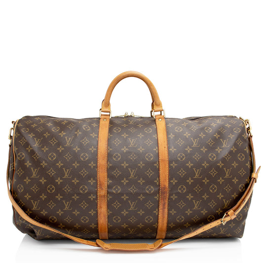 Louis Vuitton Vintage Monogram Canvas Keepall Bandouliere 60 Duffle (SHF-Pcqeua)