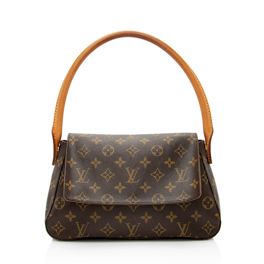 Louis Vuitton Vintage Monogram Canvas Mini Looping Shoulder Bag (SHF-21947)