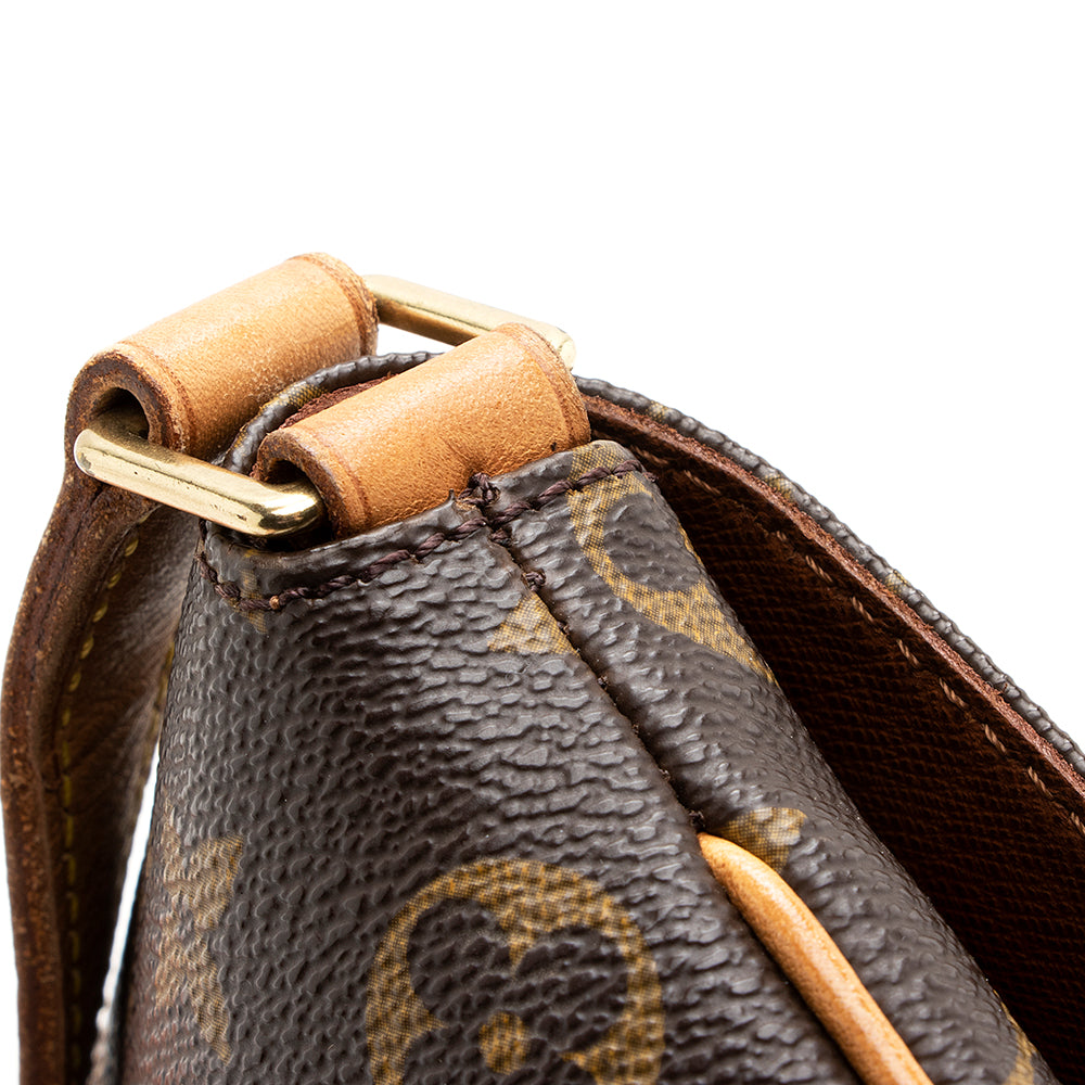 Louis Vuitton Vintage Monogram Canvas Musette Tango Shoulder Bag (SHF-20339)