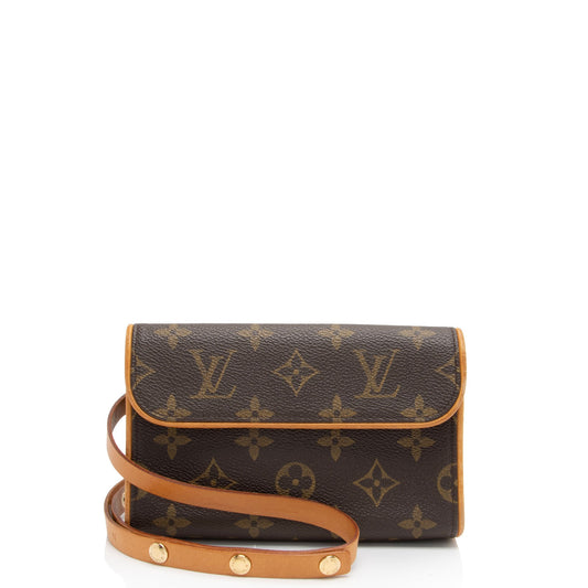 Louis Vuitton Vintage Monogram Canvas Pochette Florentine Belt Bag (SHF-ouf48G)