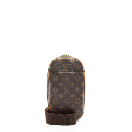 Louis Vuitton Vintage Monogram Canvas Pochette Gange Sling Bag (SHF-3940G2)
