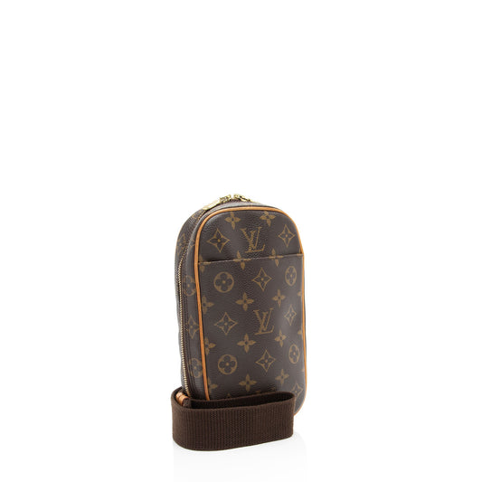 Louis Vuitton Vintage Monogram Canvas Pochette Gange Sling Bag (SHF-3940G2)