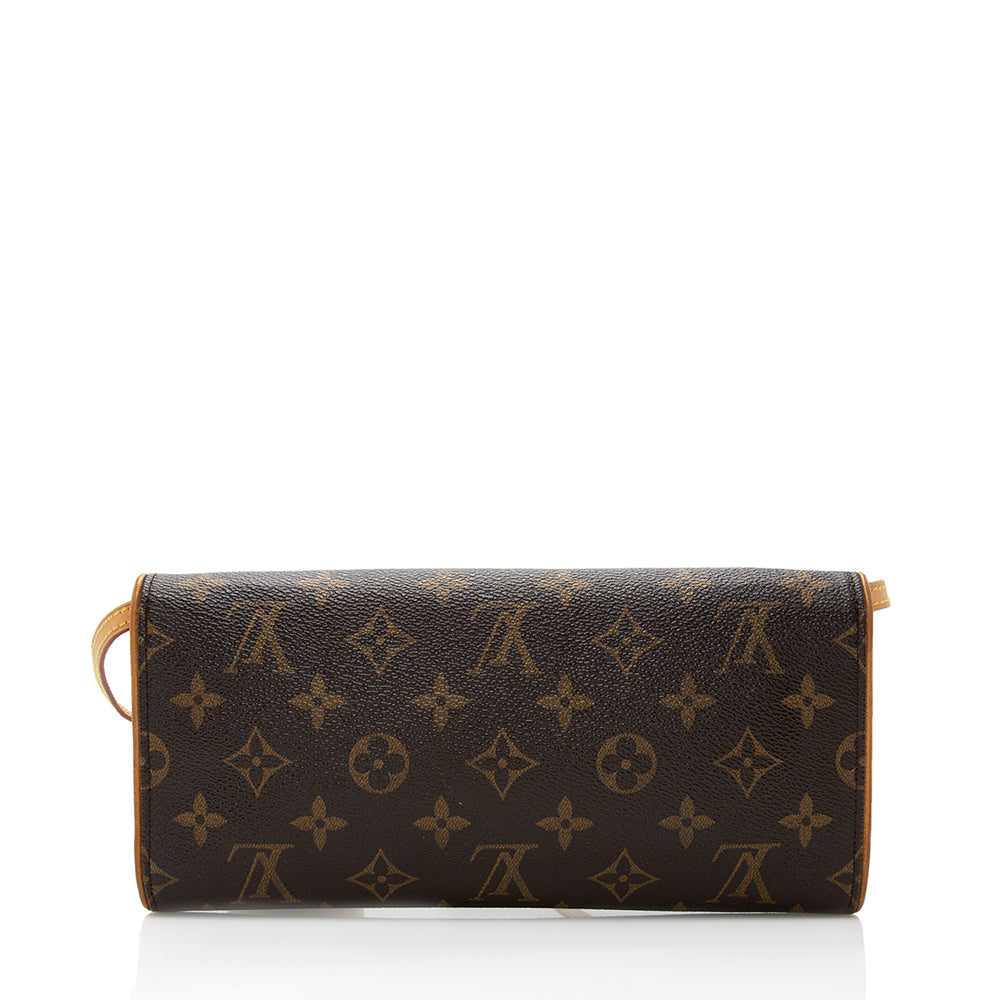 Louis Vuitton Vintage Monogram Canvas Pochette Twin GM Shoulder Bag (SHF-18466)