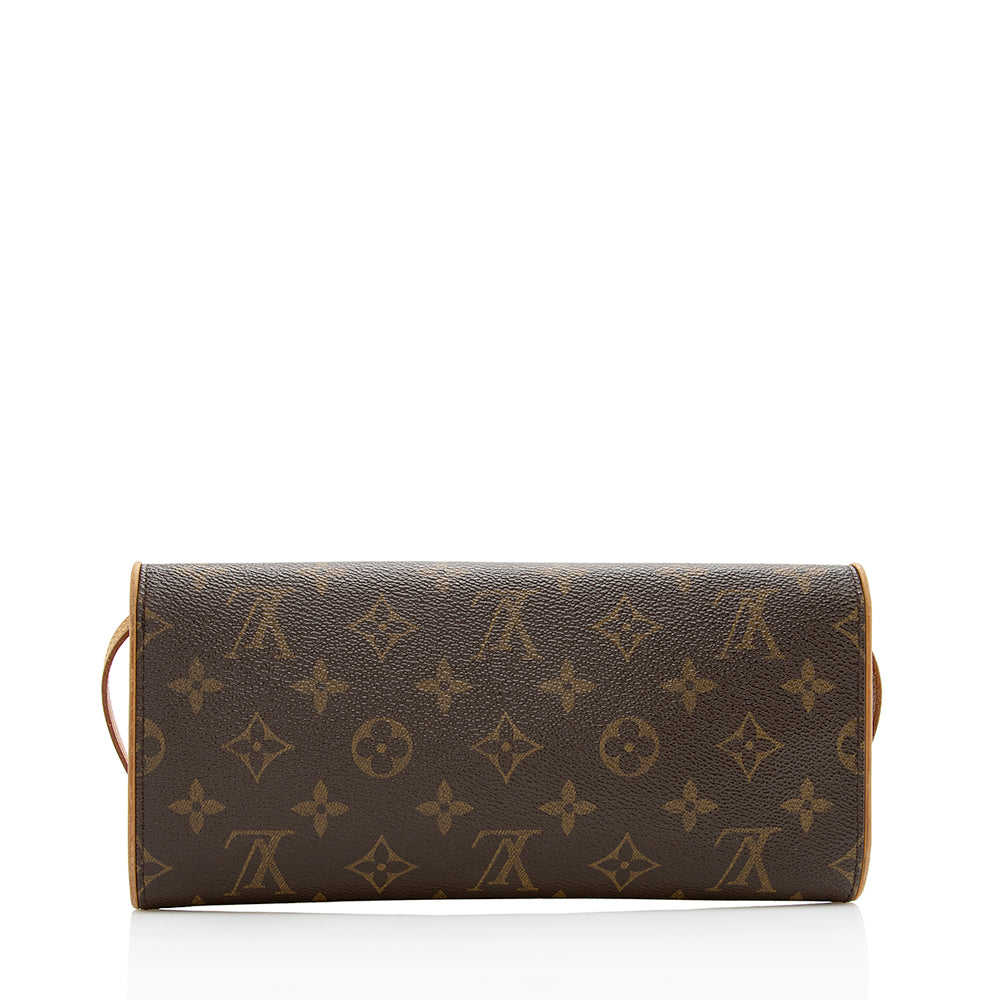 Louis Vuitton Vintage Monogram Canvas Pochette Twin GM Shoulder Bag (SHF-20313)