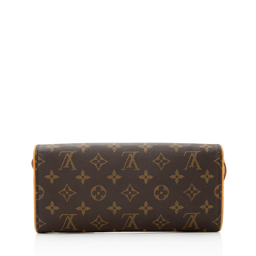 Louis Vuitton Vintage Monogram Canvas Pochette Twin GM Shoulder Bag (SHF-20792)