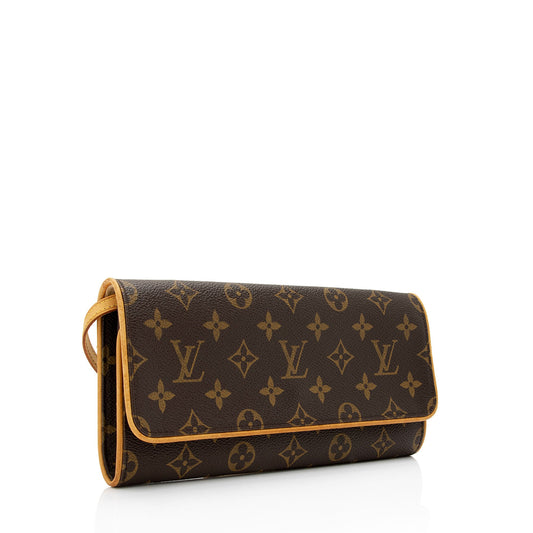 Louis Vuitton Vintage Monogram Canvas Pochette Twin GM Shoulder Bag (SHF-lrMdPe)