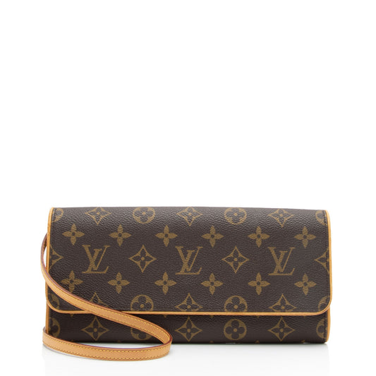 Louis Vuitton Vintage Monogram Canvas Pochette Twin GM Shoulder Bag (SHF-K7tXC4)