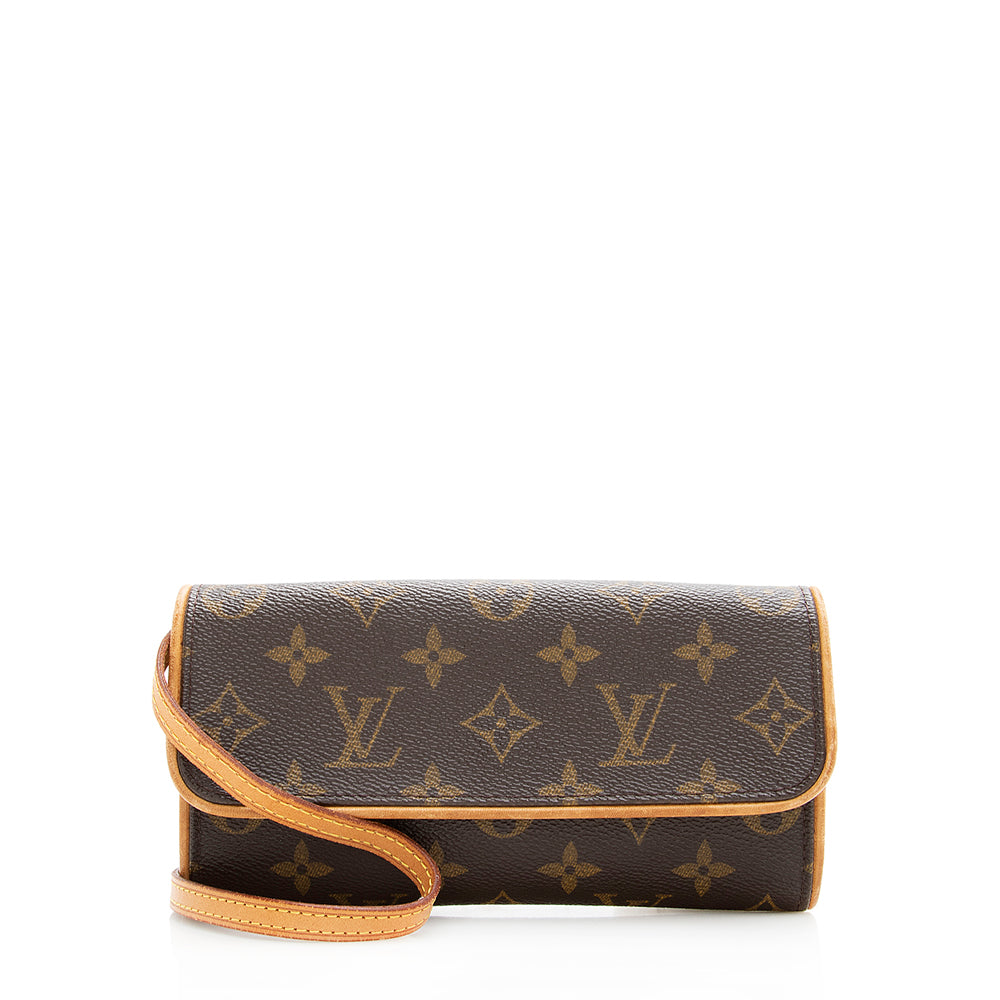 Louis Vuitton Vintage Monogram Canvas Pochette Twin PM Shoulder Bag (SHF-19641)