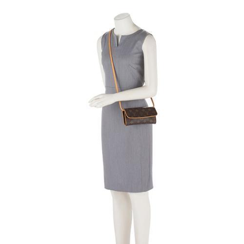 Louis Vuitton Vintage Monogram Canvas Pochette Twin PM Shoulder Bag (SHF-19641)