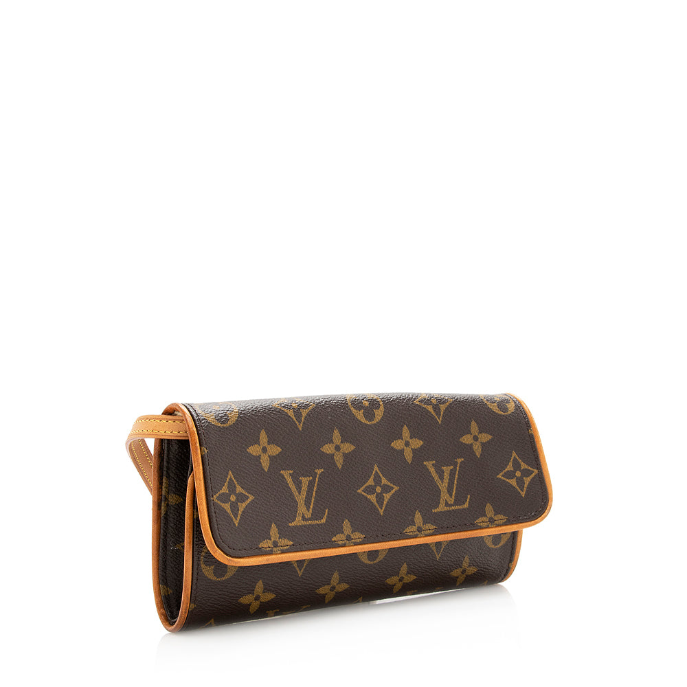 Louis Vuitton Vintage Monogram Canvas Pochette Twin PM Shoulder Bag -  (SHF-20112)
