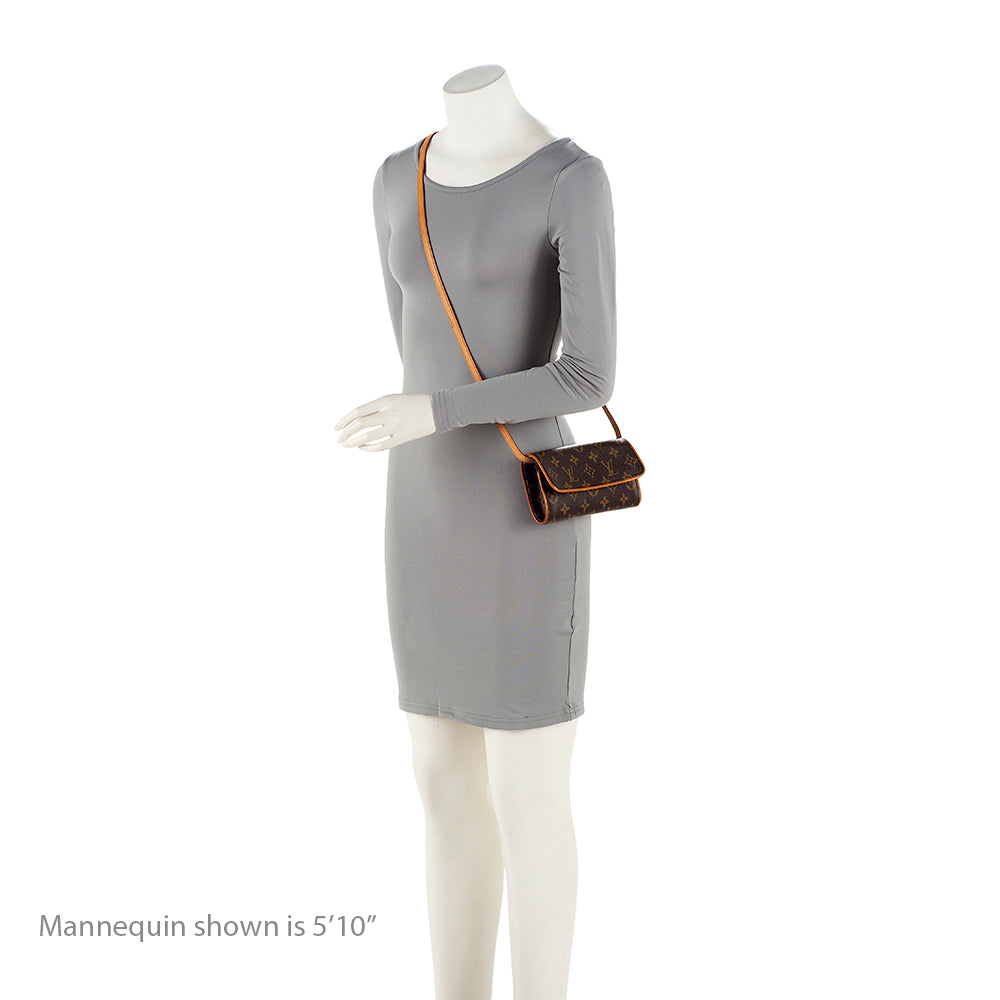 Louis Vuitton Vintage Monogram Canvas Pochette Twin PM Shoulder Bag (SHF-jZxfJj)