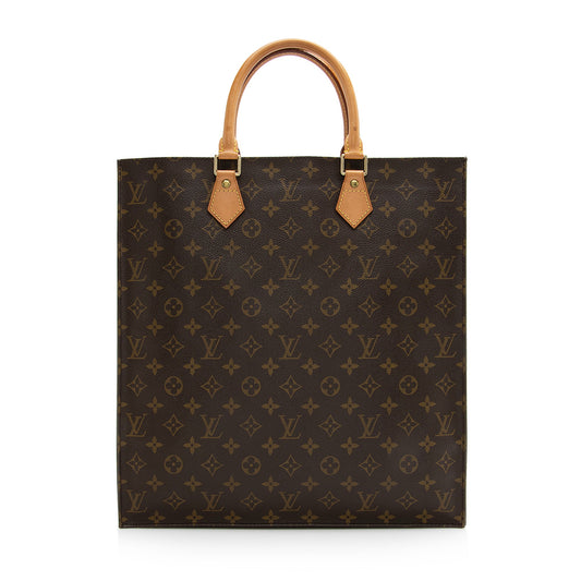 Louis Vuitton Vintage Monogram Canvas Sac Plat Tote (SHF-22683)
