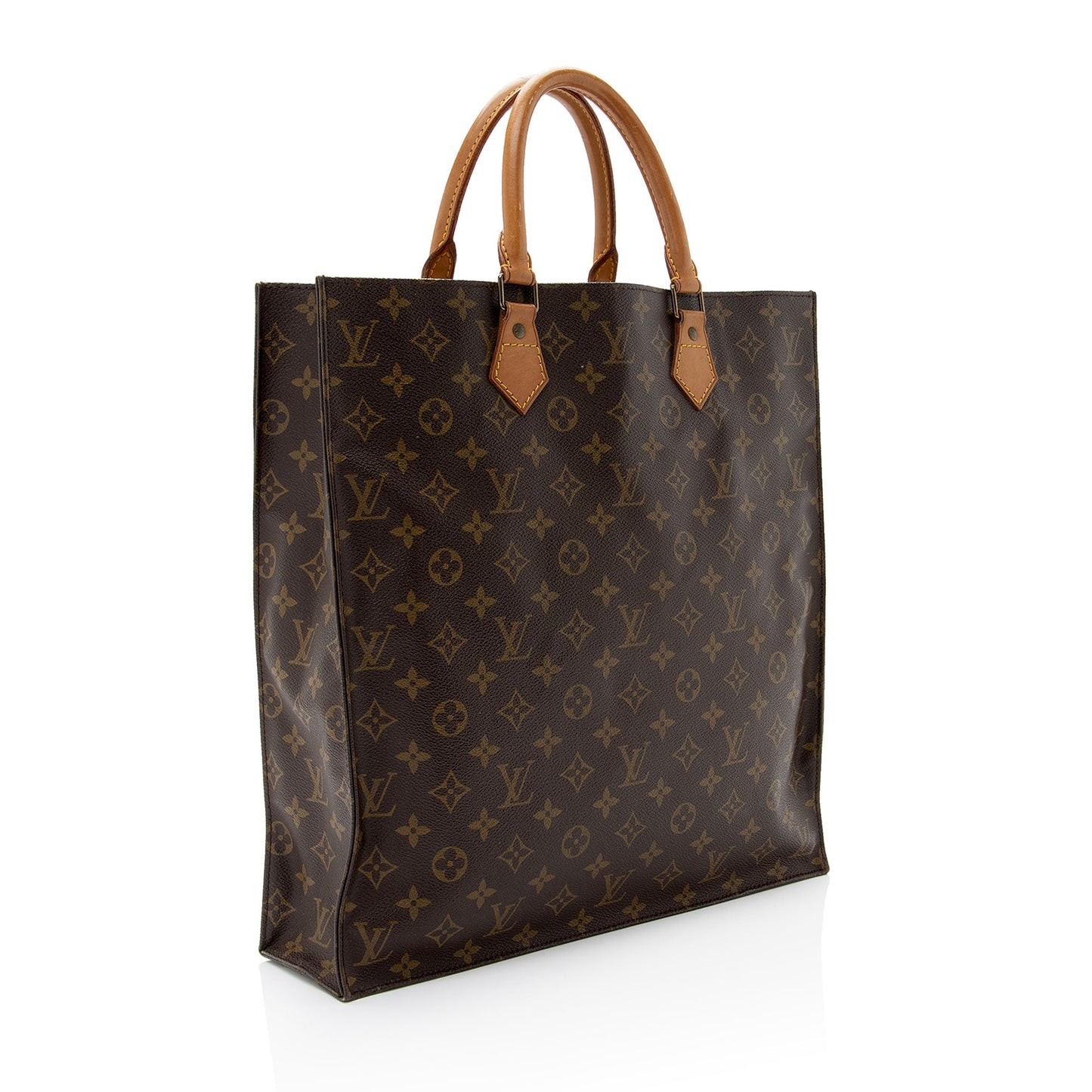 Louis Vuitton Vintage Monogram Canvas Sac Plat Tote (SHF-0aeAOb)