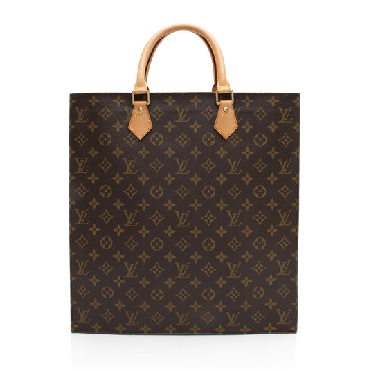 Louis Vuitton Vintage Monogram Canvas Sac Plat Tote (SHF-0nVnbL)