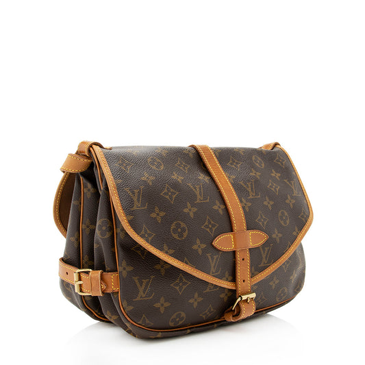 Louis Vuitton Vintage Monogram Canvas Saumur 30 Messenger Bag (SHF-19484)