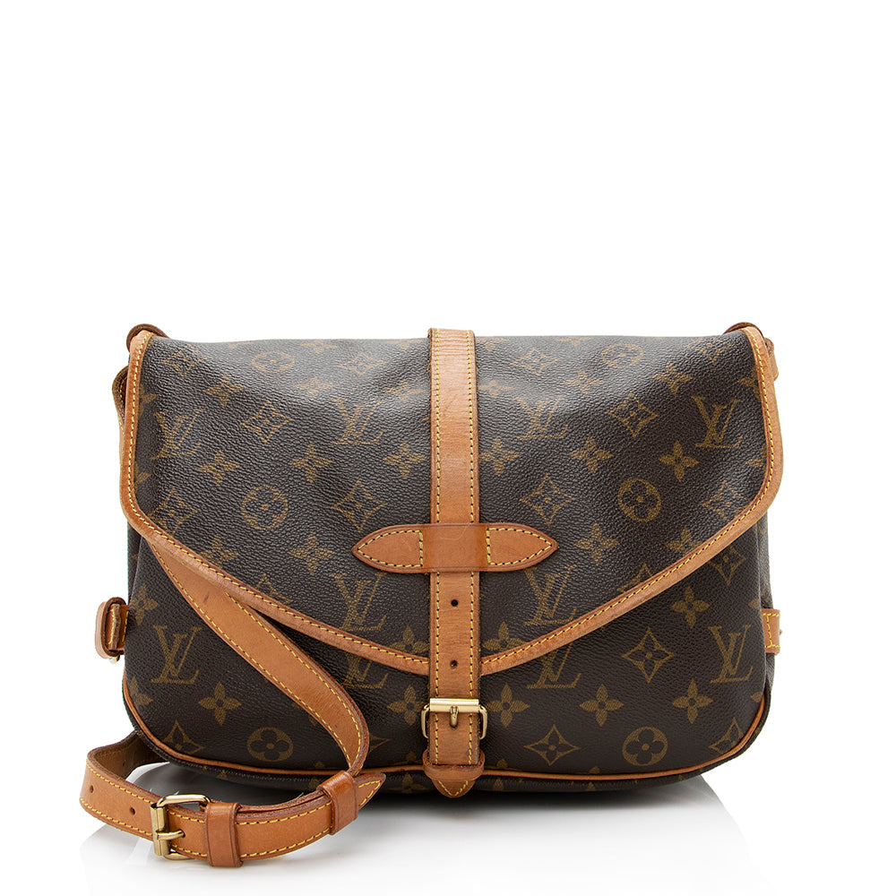 Louis Vuitton Vintage Monogram Canvas Saumur 30 Messenger Bag (SHF-21014)