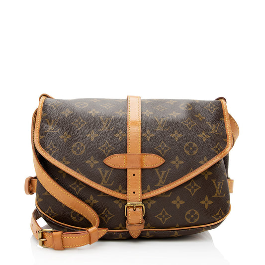 Louis Vuitton Vintage Monogram Canvas Saumur 30 Messenger Bag (SHF-21277)