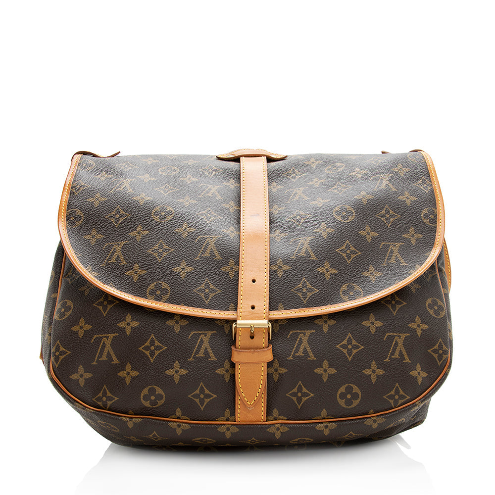 Louis Vuitton Vintage Monogram Canvas Saumur 35 Messenger Bag (SHF-19489)