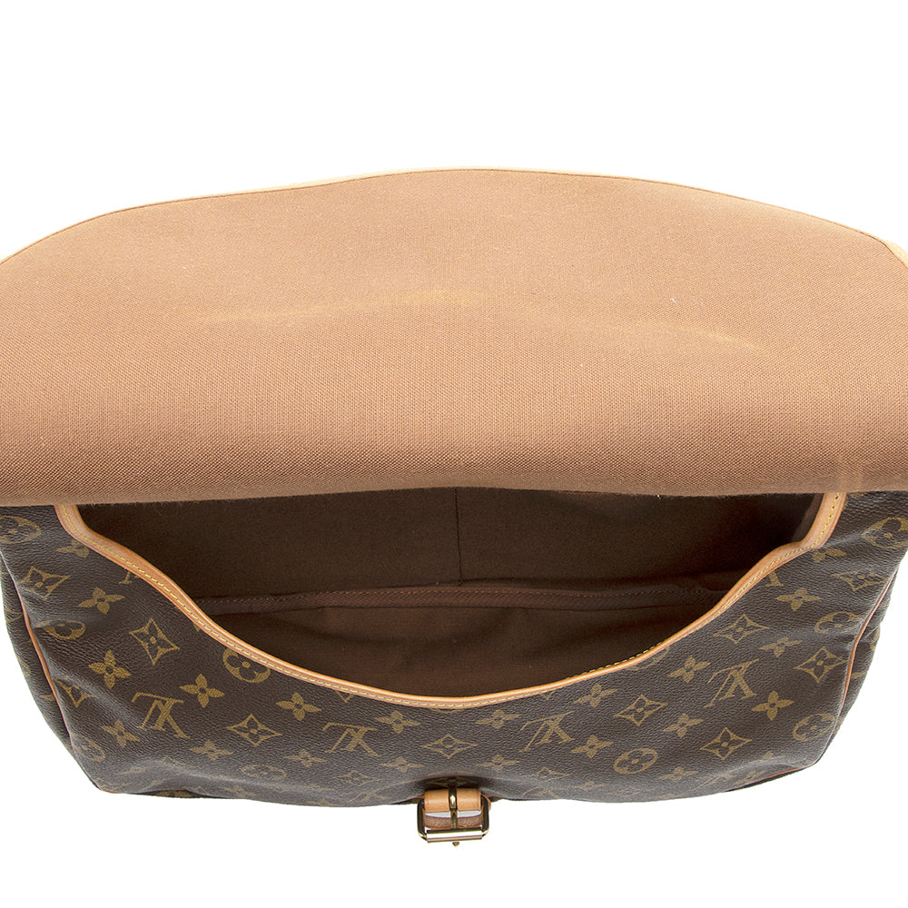 Louis Vuitton Vintage Monogram Canvas Saumur 35 Messenger Bag (SHF-19489)