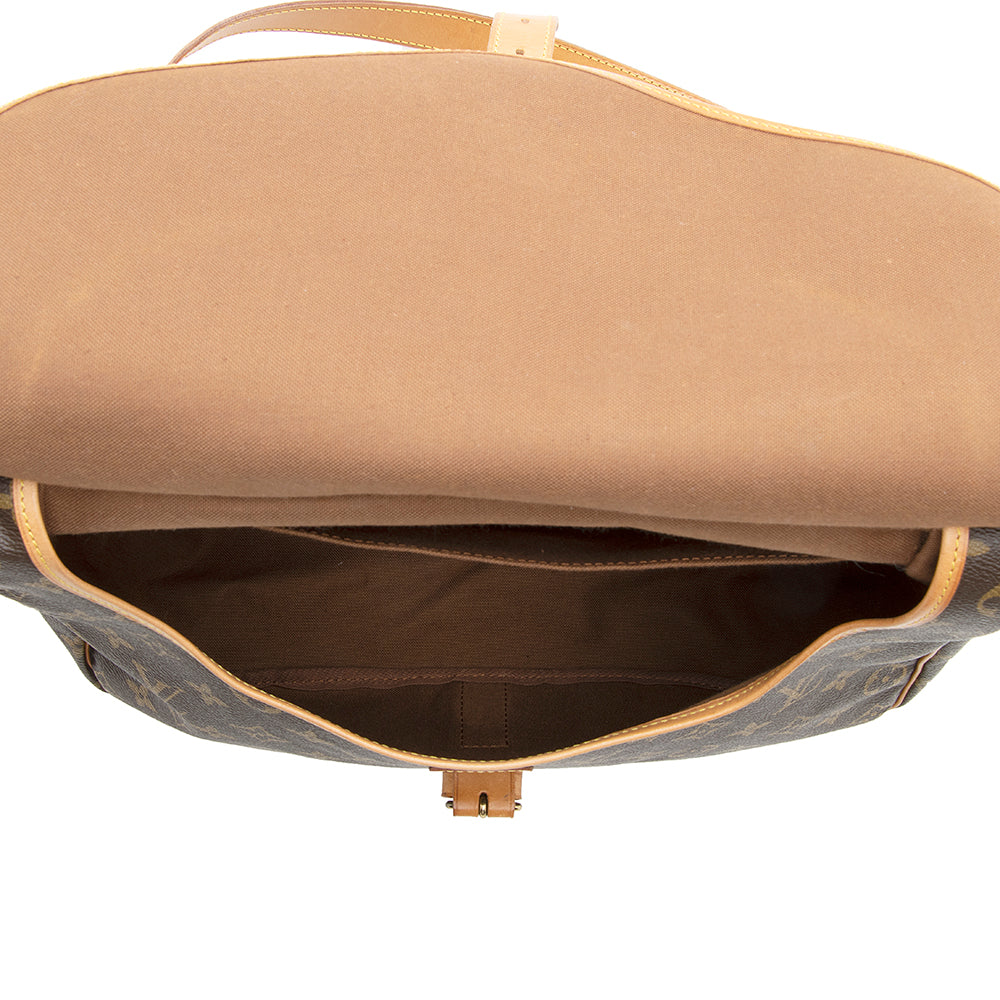 Louis Vuitton Vintage Monogram Canvas Saumur 35 Messenger Bag (SHF-19489)
