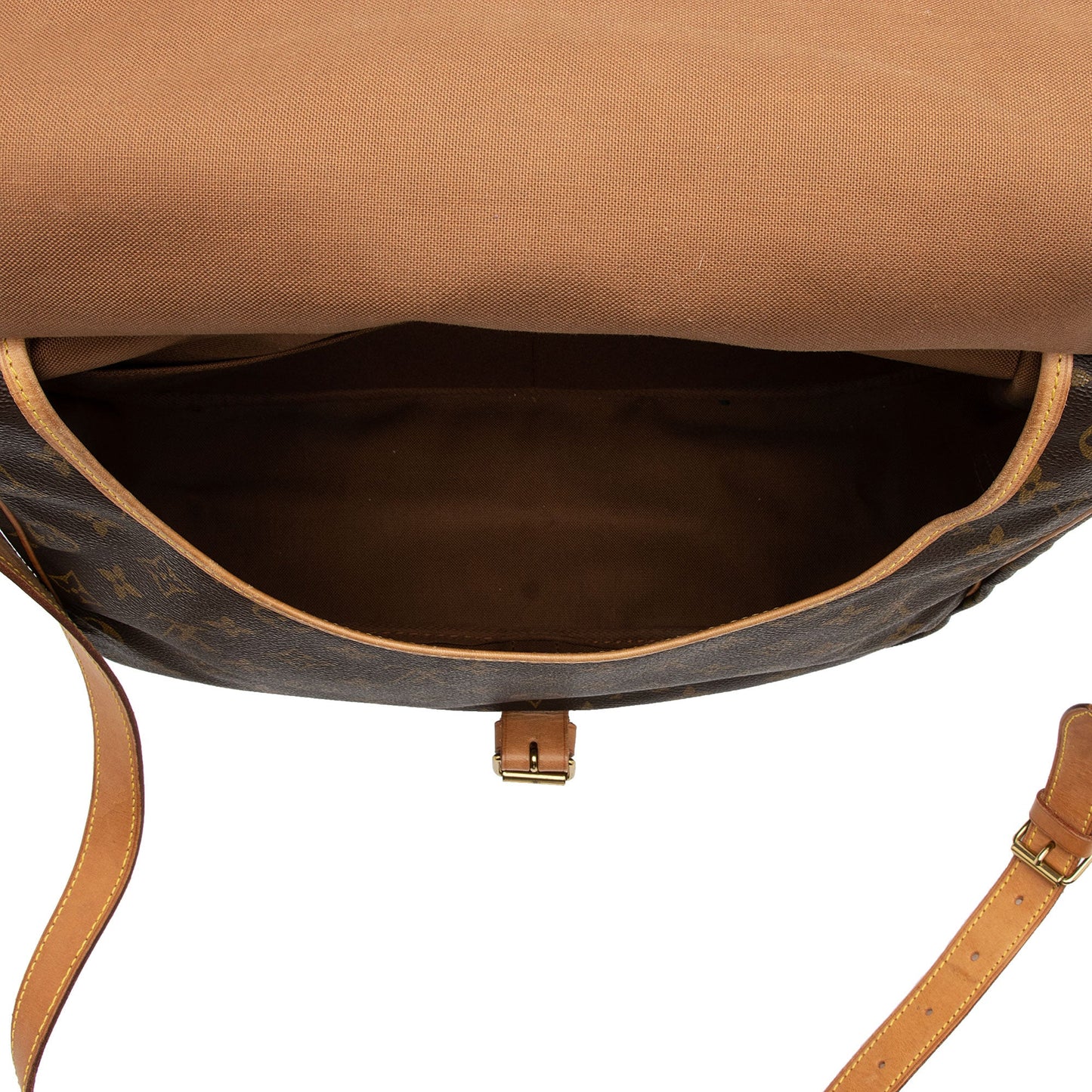 Louis Vuitton Vintage Monogram Canvas Saumur 35 Messenger Bag (SHF-523WYh)