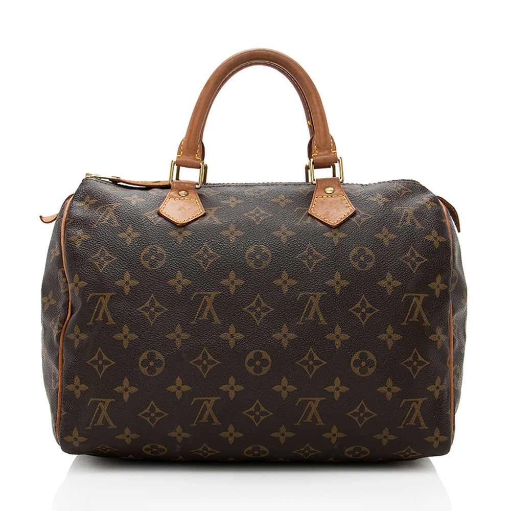 Louis Vuitton Vintage Monogram Canvas Speedy 30 Satchel (SHF-18387)