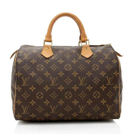 Louis Vuitton Vintage Monogram Canvas Speedy 30 Satchel (SHF-18582)