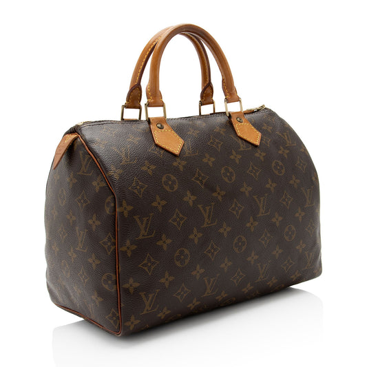 Louis Vuitton Vintage Monogram Canvas Speedy 30 Satchel (SHF-KJo9AE)